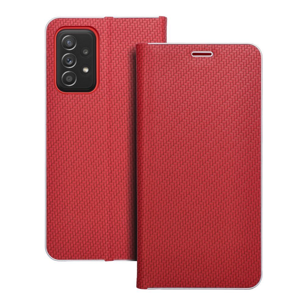 LUNA Book Carbon for SAMSUNG A52 5G / A52 LTE ( 4G ) / A52s 5G red - Image 1
