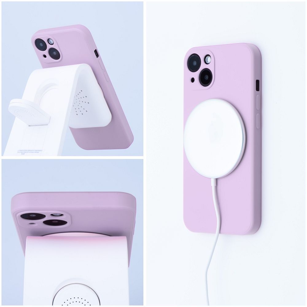 SILICONE MAG COVER case compatible with MagSafe for IPHONE 17 pink - Image 2
