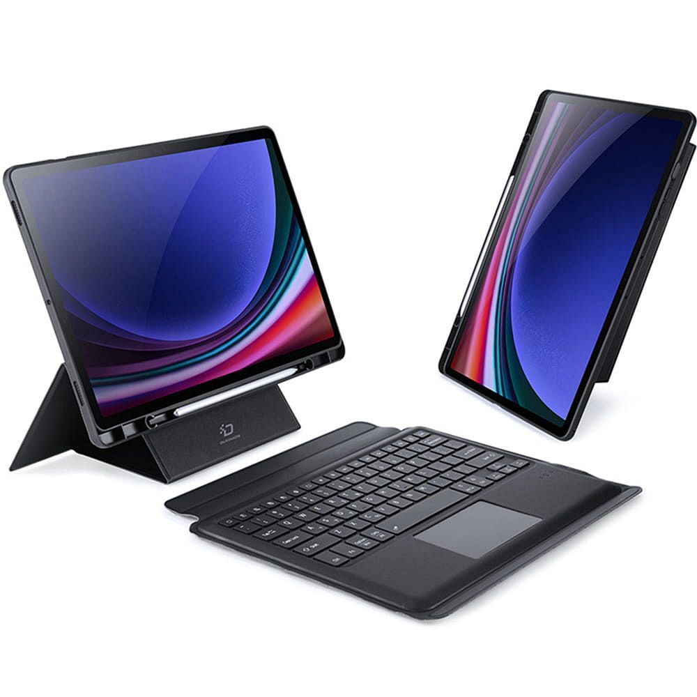 DUX DUCIS case DK foldable with Wireless Keyboard with backlight for SAMSUNG Tab S10 Plus/S9 Plus/S9 FE Plus black - Image 2