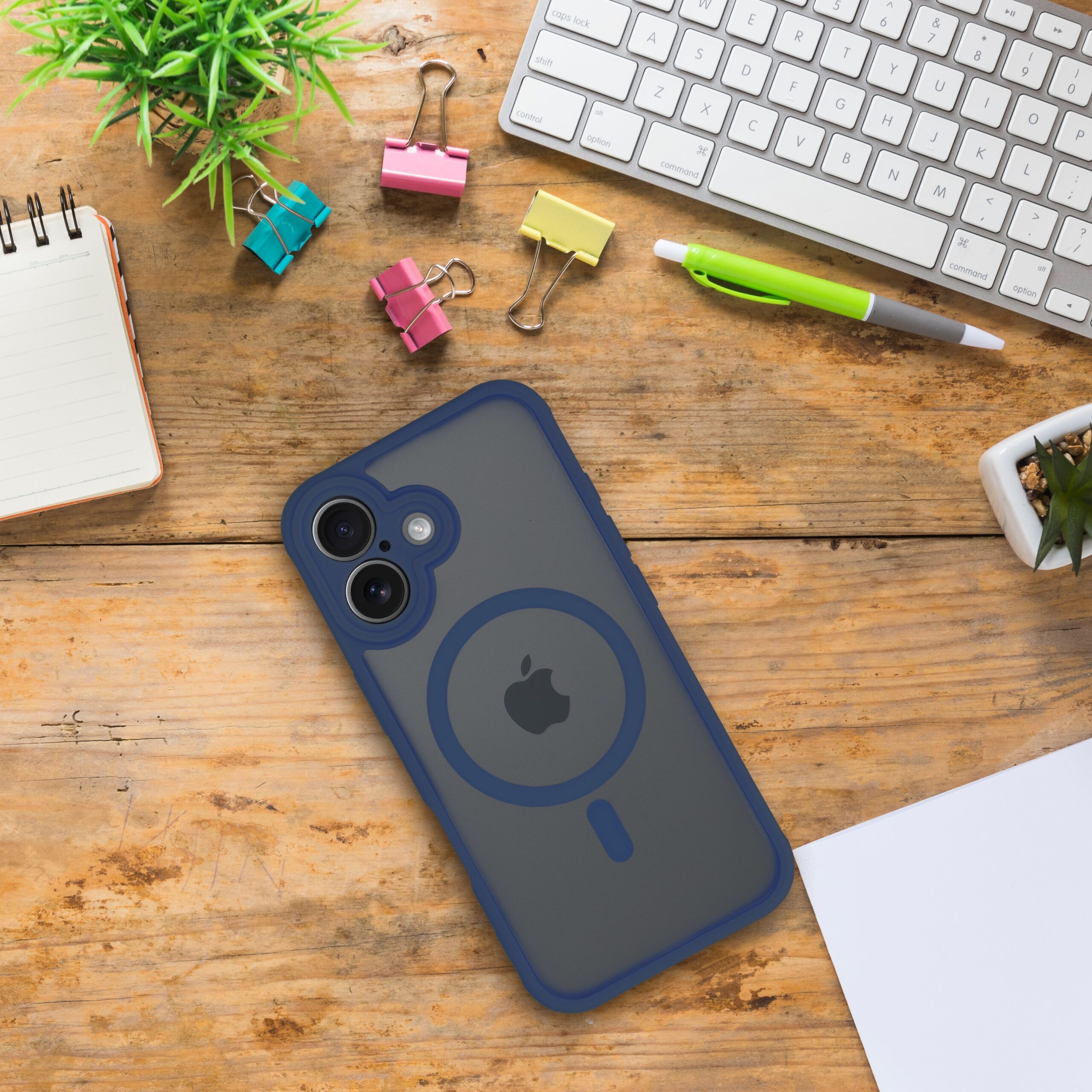 FULL MATTE MAG COVER case compatible with MagSafe for IPHONE 16 Pro Max blue - Image 2