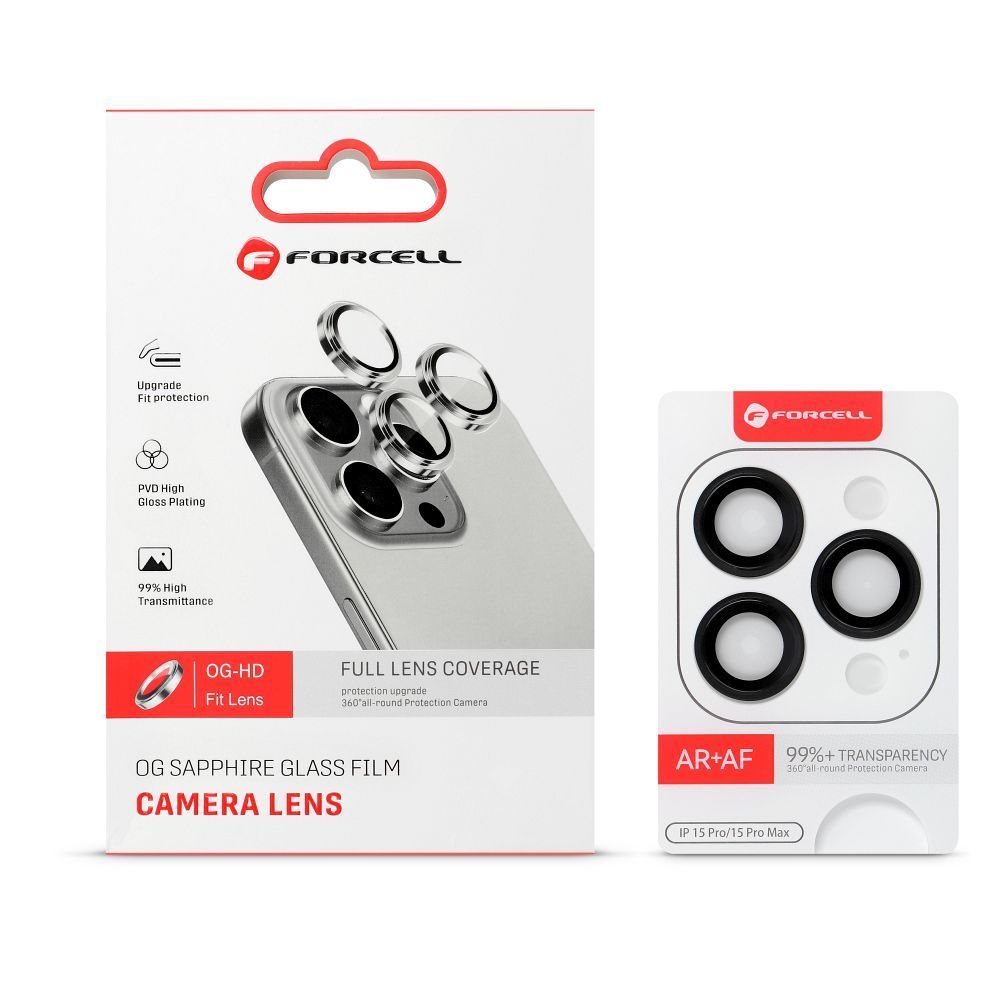 Camera glass to iPhone 13 / 13 Mini Forcell Premium black - Image 2