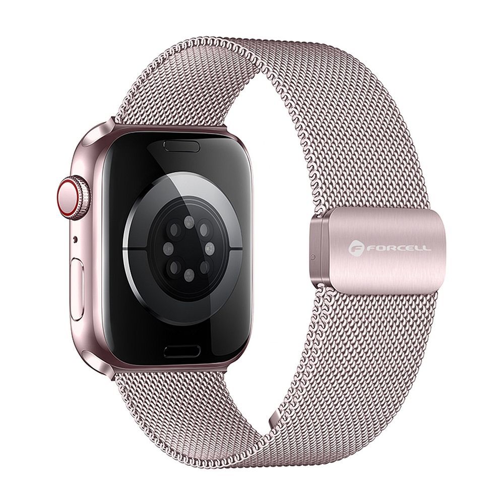 Strap to Apple Watch Forcell F-Design FA14 magnetic steel 42 / 44 / 45 / 49 mm pink - Image 1