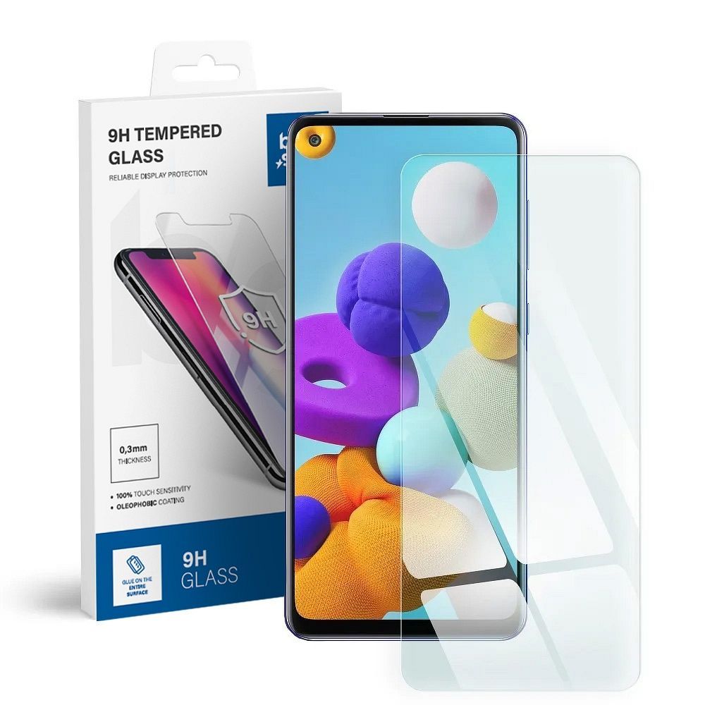 Tempered glass to Samsung Galaxy A21s Blue Star - Image 1