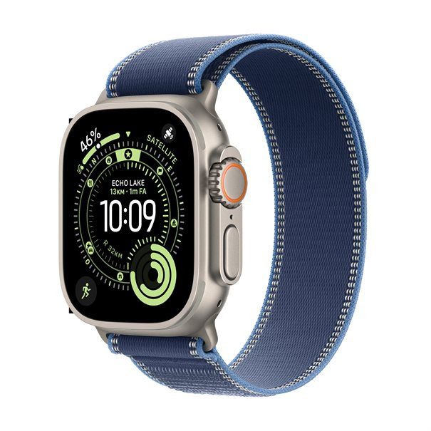 Apple Watch Ultra 3 (2025) natural titanium 49mm 5G bright blue Trail Loop S/M - Image 1