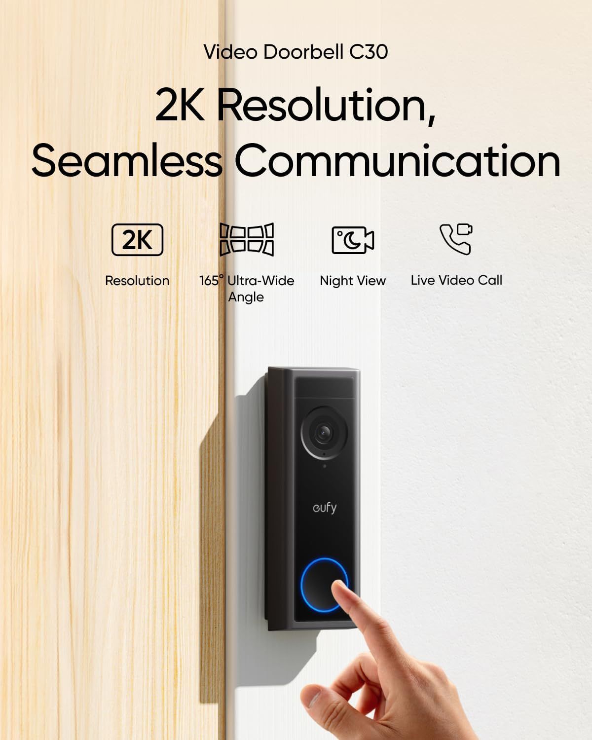 ANKER Eufy Video Doorbell C30 Battery Powered,2K - Image 2