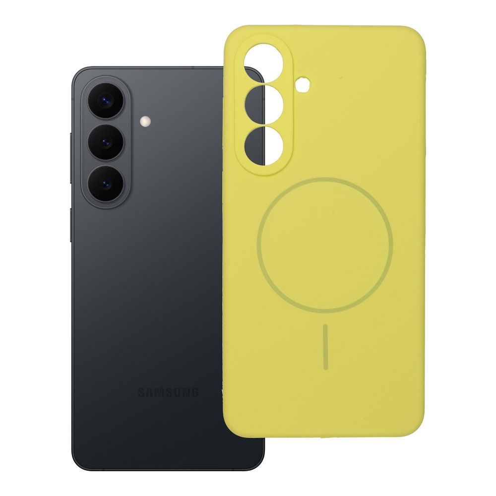 Case SILICONE 2mm for SAMSUNG S26 Plus compatible with MagSafe lemon - Image 1