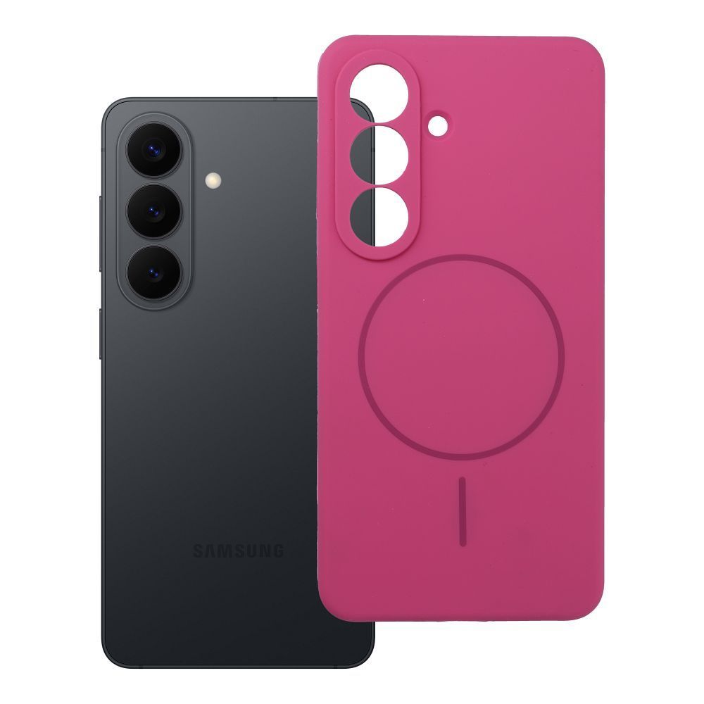 Case for Samsung S26 Silicone 2mm compatible with MagSafe pink Case SILICONE 2mm for SAMSUNG S26 compatible with MagSafe pink - Image 1