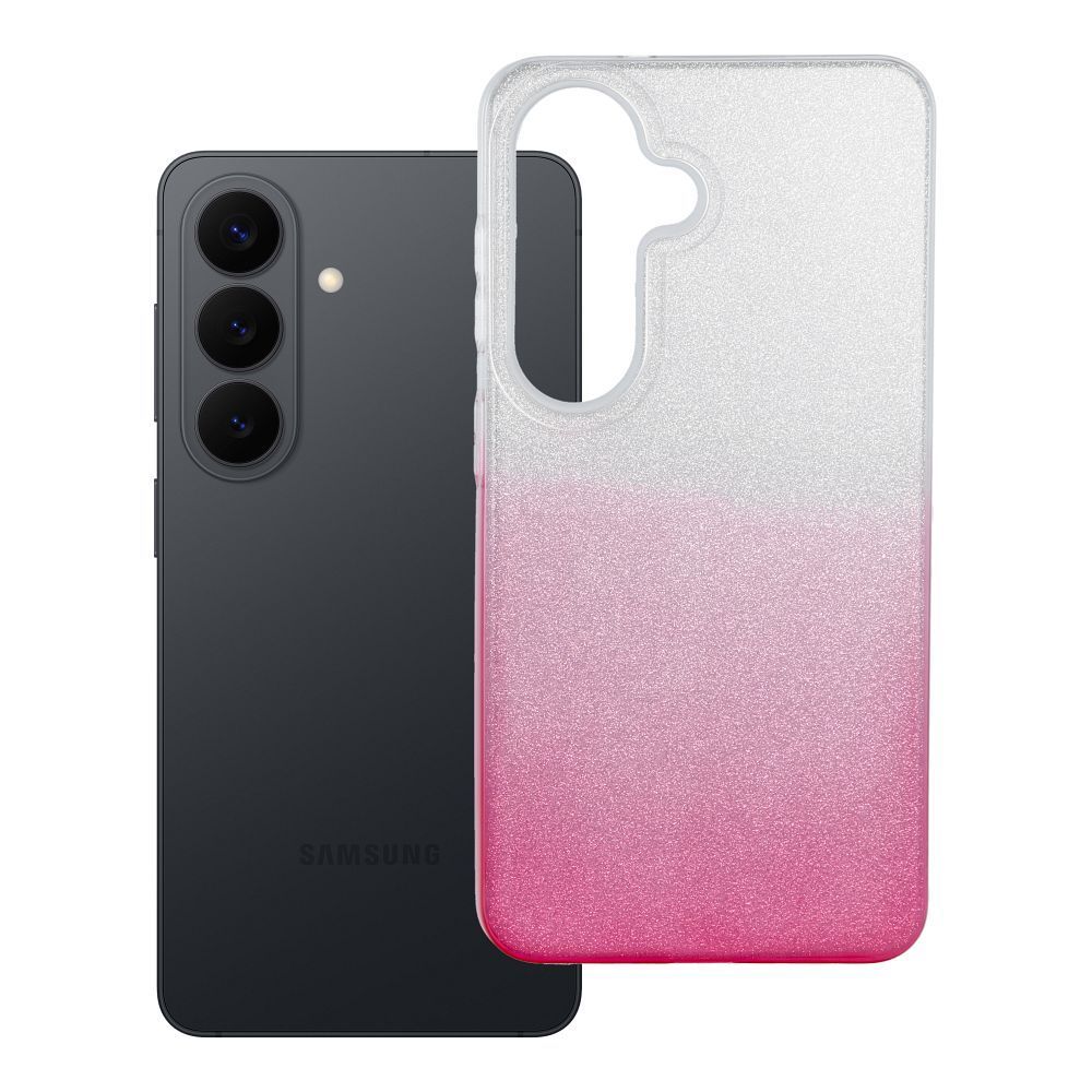 Case for Samsung S26 Shining transparent pink SHINING Case for SAMSUNG S26 transparent pink - Image 1