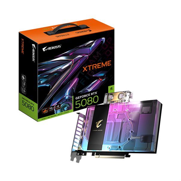 GIGA VGA 16GB RTX5080 AORUSX WB-16G 3xDP/HDMI AORUS GeForce RTX 5080 XTREME WATERFORCE WB 16G - Image 1