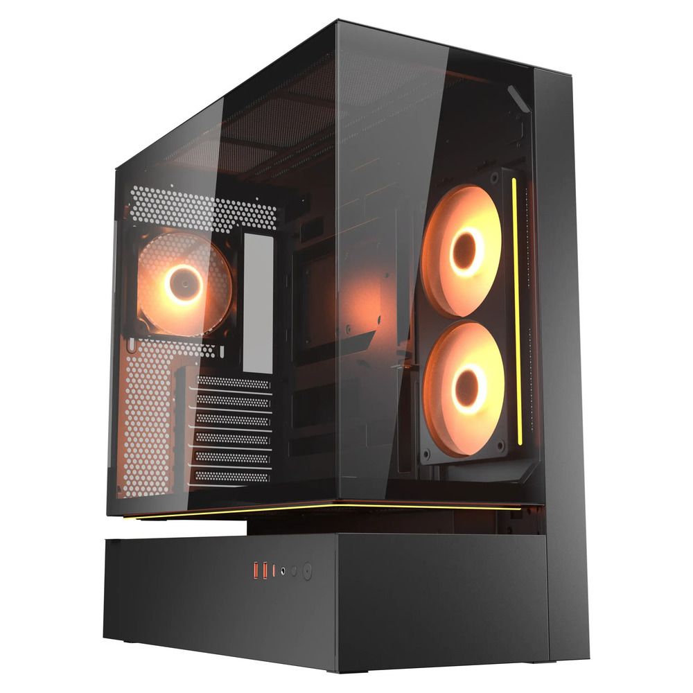CC-COUGAR Case CFV235 Tempered Glass Middle ATX Black (1x240mm , 1x 120mm ARGB fans preinstalled) - Image 1