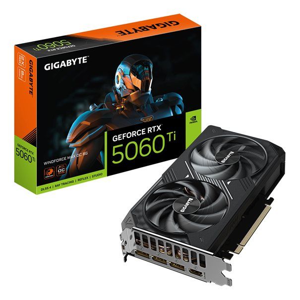 GIGA VGA 8GB RTX5060TI WINDFORCE-MAX-OC 8G 3xDP/HDMI GeForce RTX 5060 Ti WINDFORCE MAX OC 8G - Image 1