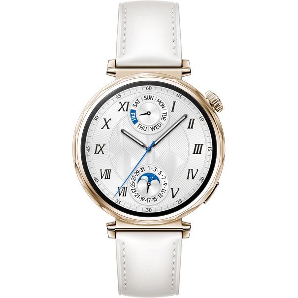 Huawei Jana-B19L Watch GT5 stainless steel Smartwatch 41mm white composite leather - Image 1