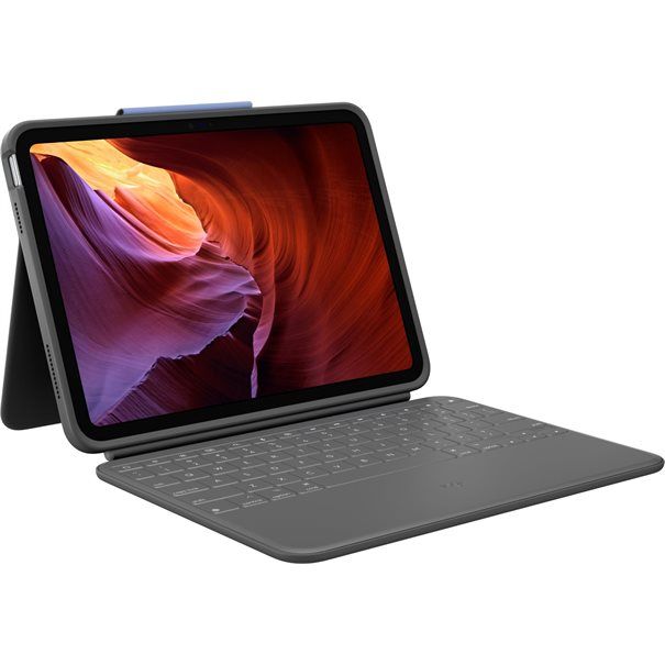 Logitech Rugged Folio Keyboard for Apple iPad 10.9 (2022) graphite QWERTZ - Image 1