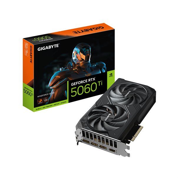 GIGA VGA 8GB RTX5060TI WINDFORCE2-OC 8G 3xDP/HDMI GeForce RTX 5060 Ti WINDFORCE OC 8G - Image 1
