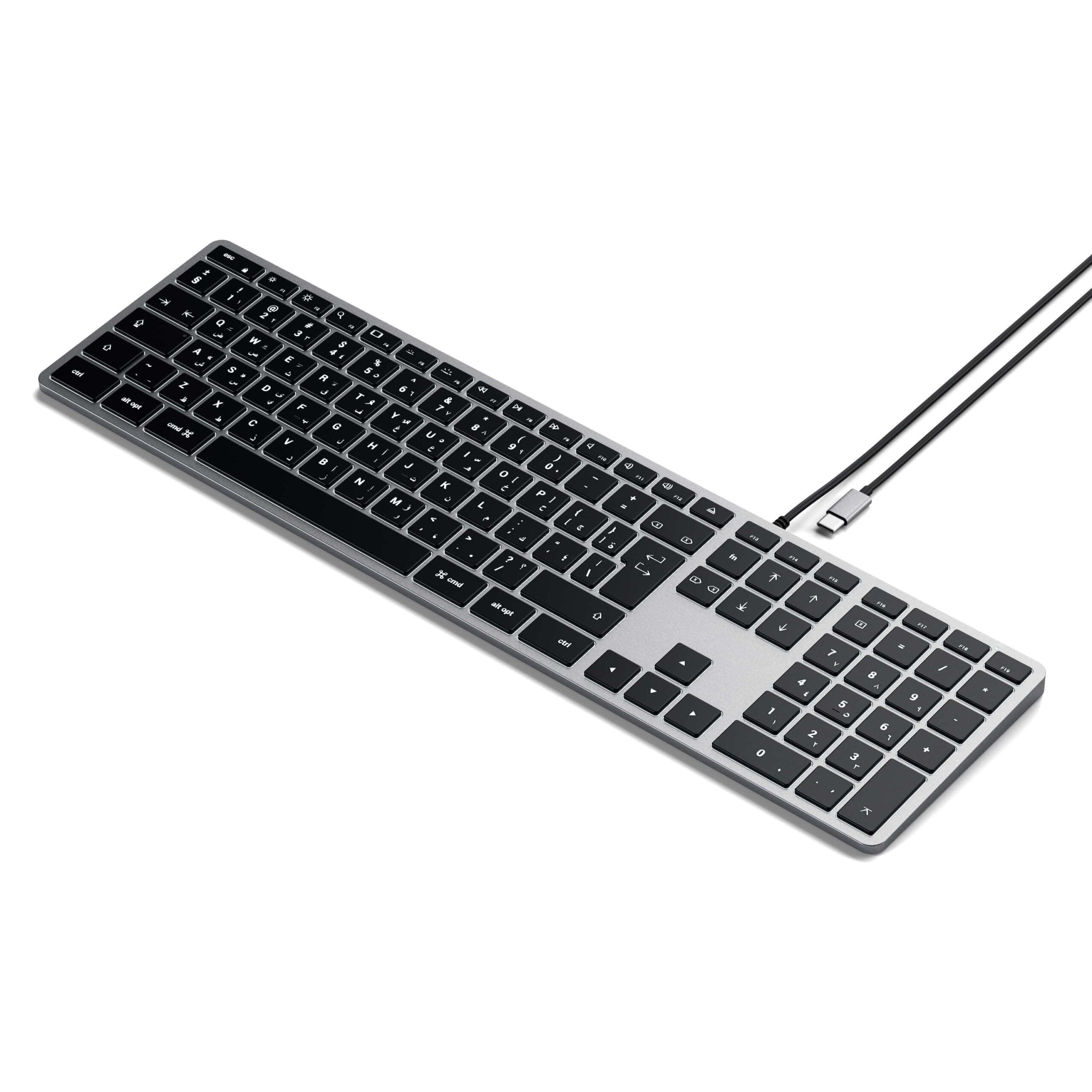 Wire keyboard USB C QWERTY Satechi Slim W3 Wired ST-UCSW3M space gray Wire keyboard USB C QWERTY Satechi Slim W3 Wired ST-UCSW3M space gray - Image 1