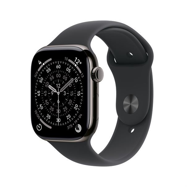 Apple Watch Series 11 slate titanium 42mm 5G black sport band Size S/M - Image 1