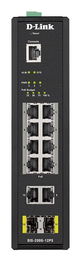 D-LINK DIS-200G-12PS INDUSTRIAL SWITCH  8XGB POE,2xGB,2xSFP - Image 2