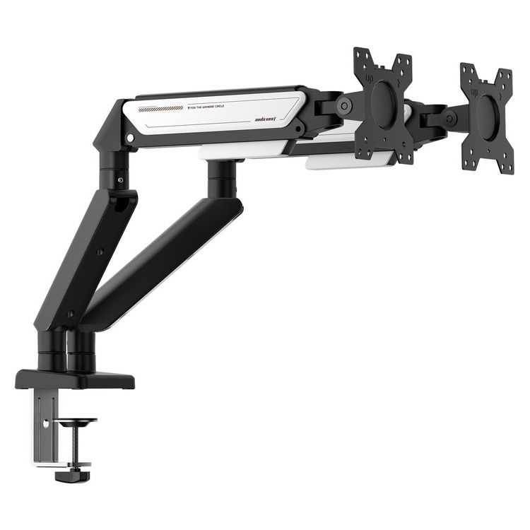 ANDA SEAT Monitor ARM / Stand A6D-2S  Black White Dual, Weight Capacity (per Screen): 2-9kg - Image 1