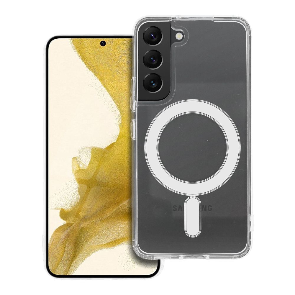 Case for Samsung S22 Clear Mag Cover (STR) compatible with MagSafe transparent Case for Samsung S22 Clear Mag Cover (STR) compatible with MagSafe transparent - Image 1