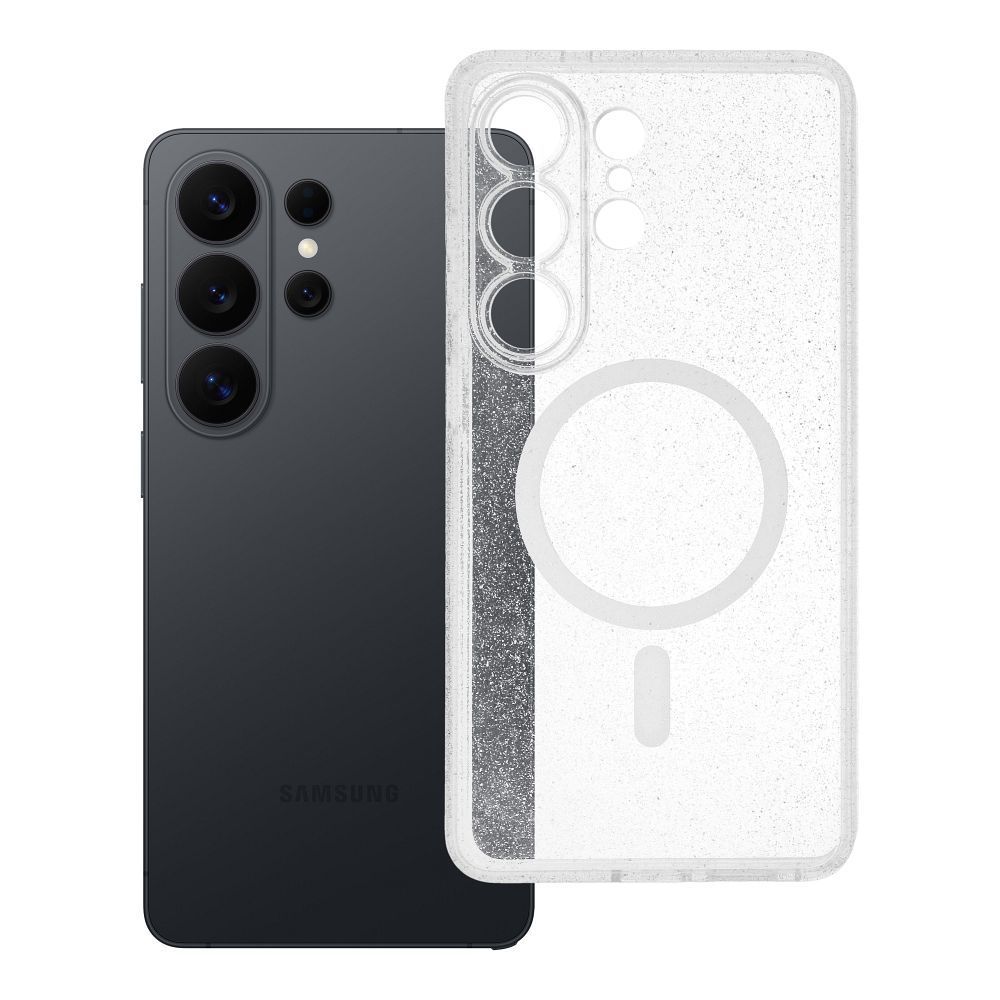 Case for Samsung S26 ULTRA Clear Mag Cover (STR / CAMERA PROTECTION) compatible with MagSafe transparent glitter Case for Samsung S26 ULTRA Clear Mag Cover (STR / CAMERA PROTECTION) compatible with MagSafe transparent glitter - Image 1