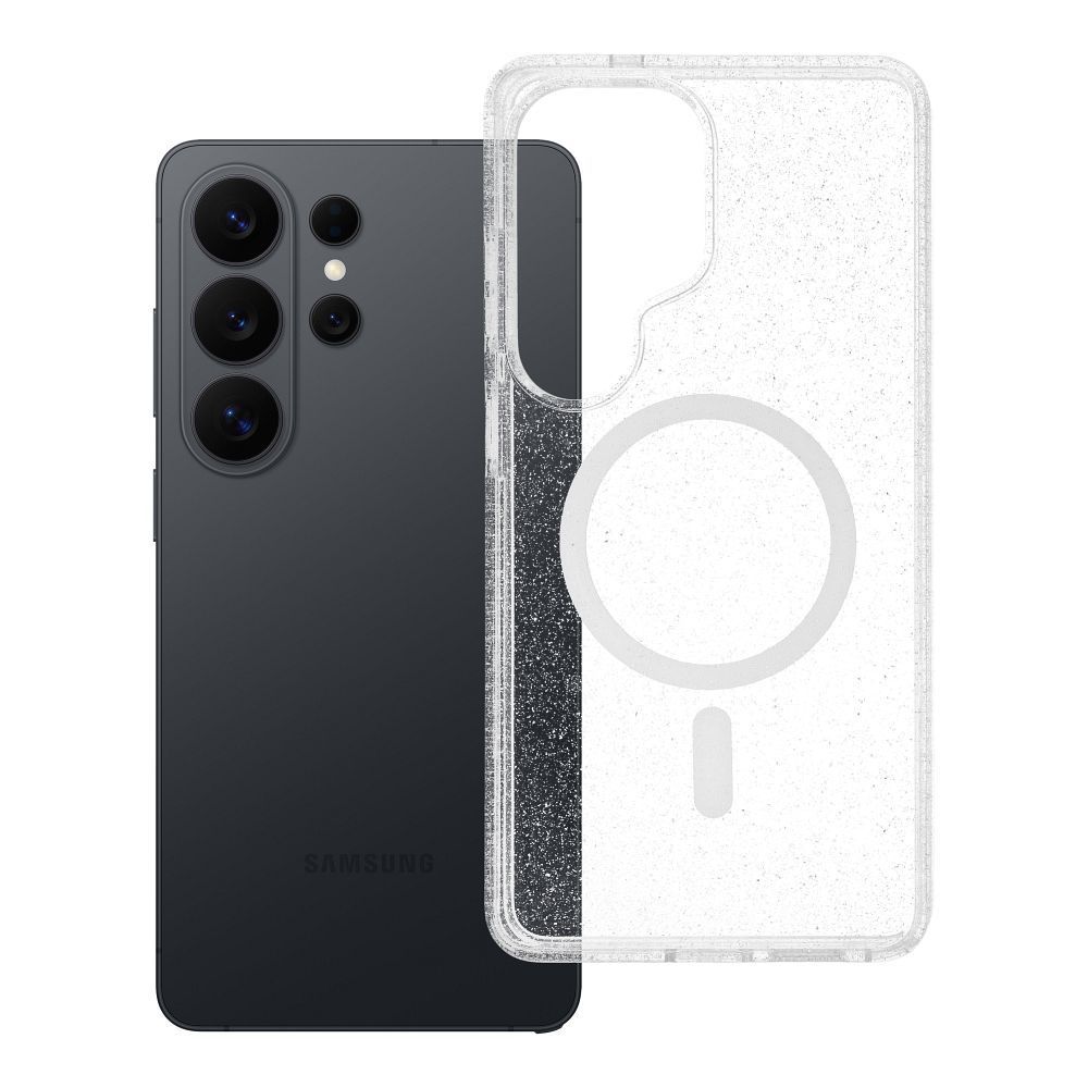 Case for Samsung S26 ULTRA Clear Mag Cover (STR) compatible with MagSafe transparent glitter Case for Samsung S26 ULTRA Clear Mag Cover (STR) compatible with MagSafe transparent glitter - Image 1