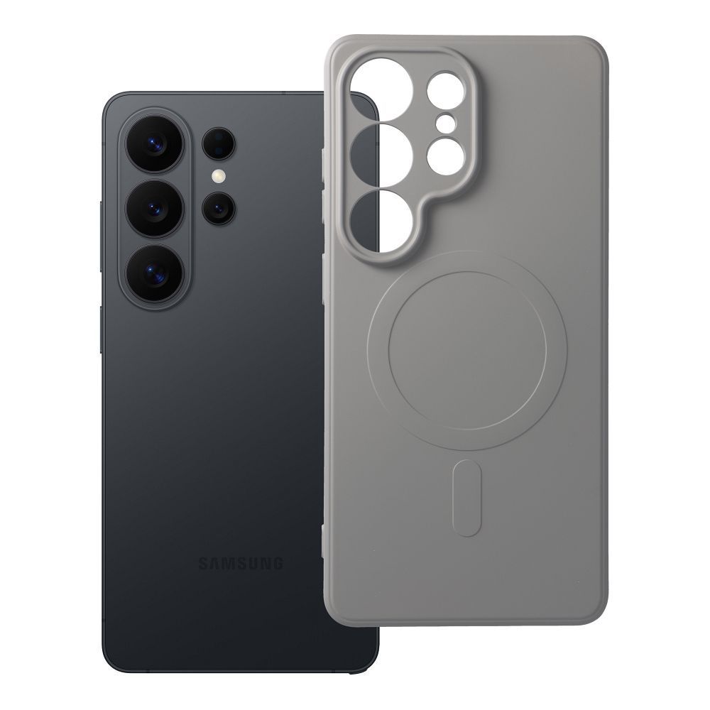 SILICONE MAG COVER case compatible with MagSafe for SAMSUNG S26 Ultra grey titatnium - Image 1