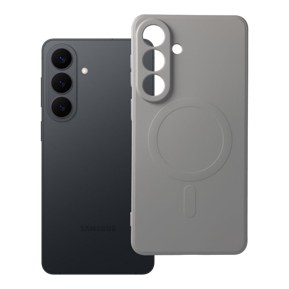 SILICONE MAG COVER case compatible with MagSafe for SAMSUNG S26 Plus grey titatnium - Image 1