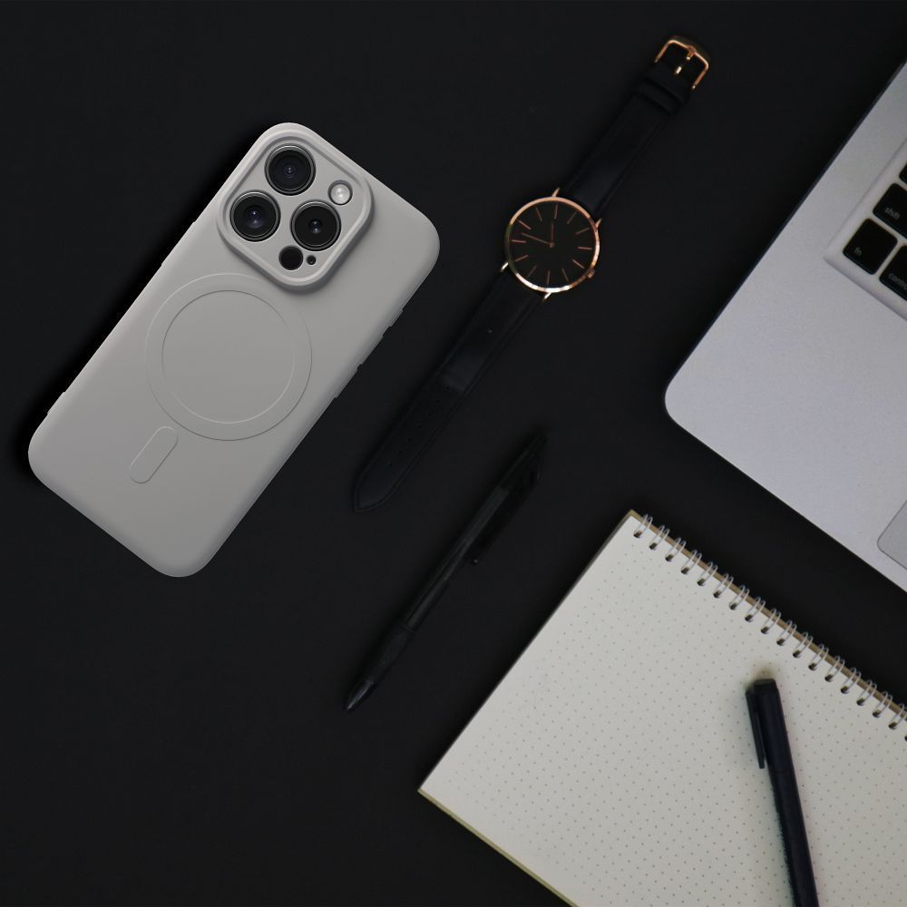 SILICONE MAG COVER case compatible with MagSafe for SAMSUNG A37 grey titatnium - Image 2