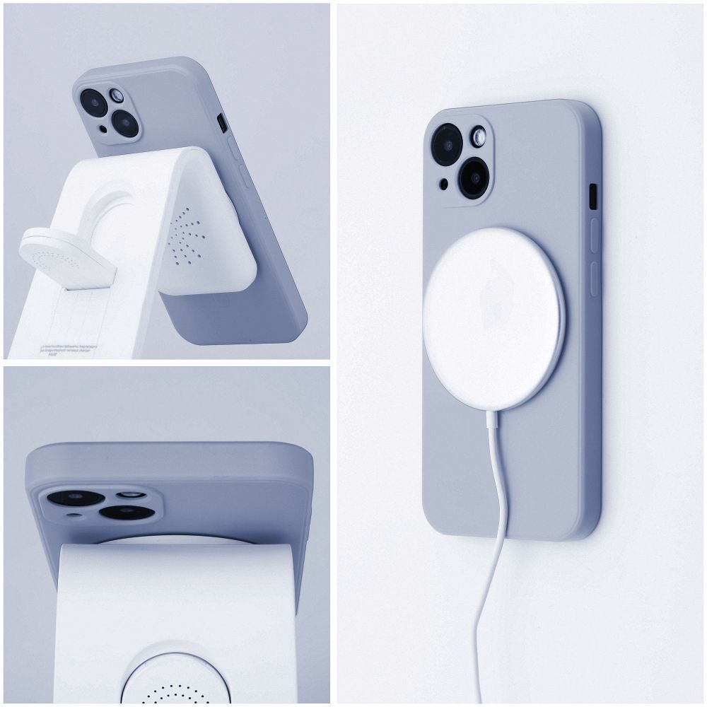 SILICONE MAG COVER case compatible with MagSafe for SAMSUNG A37 light blue - Image 2