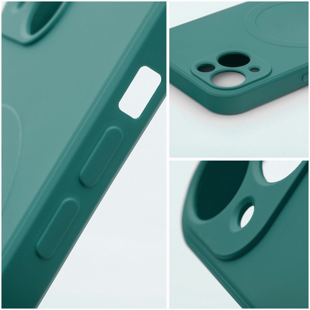 SILICONE MAG COVER case compatible with MagSafe for SAMSUNG A37 dark green - Image 2