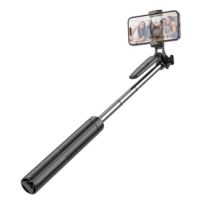 Selfie stick Hoco tripod with wireless remote control K19 black - Image 1
