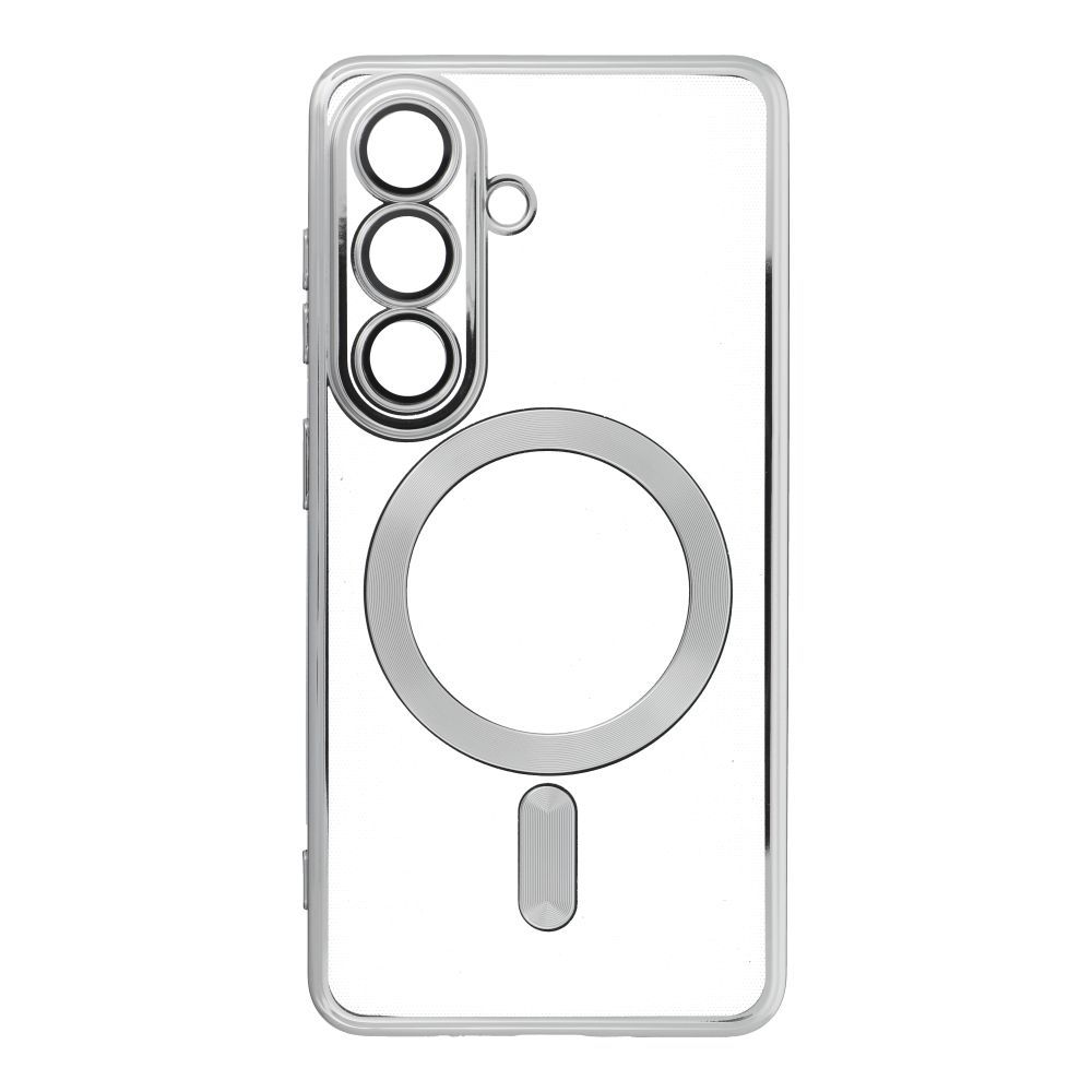 Case for Samsung S26 Electro Mag Cover compatible with MagSafe silver Case for Samsung S26 Electro Mag Cover compatible with MagSafe silver - Image 1