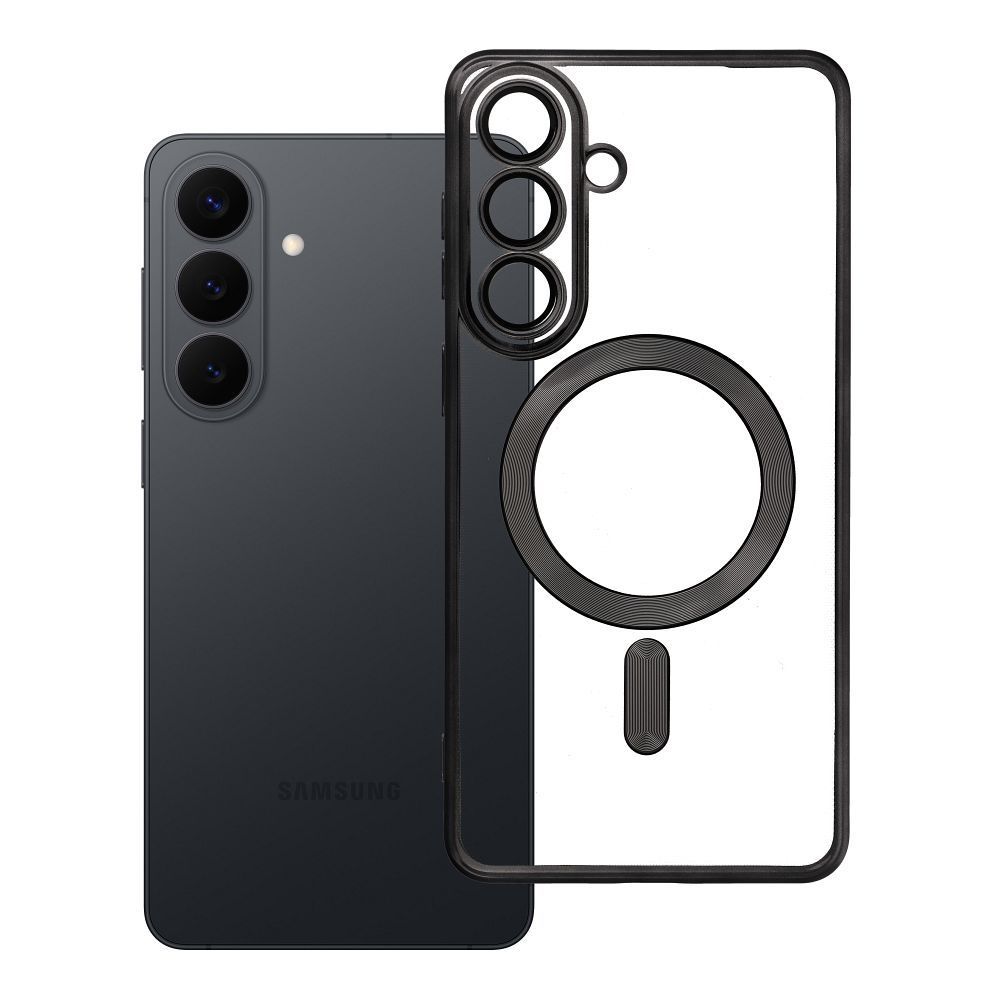 Case for Samsung S26 PLUS Electro Mag Cover compatible with MagSafe black Case for Samsung S26 PLUS Electro Mag Cover compatible with MagSafe black - Image 1