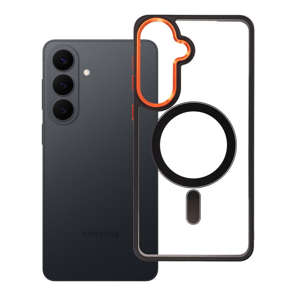 Case for Samsung S26 PLUS Color Edge Mag Cover compatible with MagSafe czarno black-gold Case for Samsung S26 PLUS Color Edge Mag Cover compatible with MagSafe czarno black-gold - Image 1