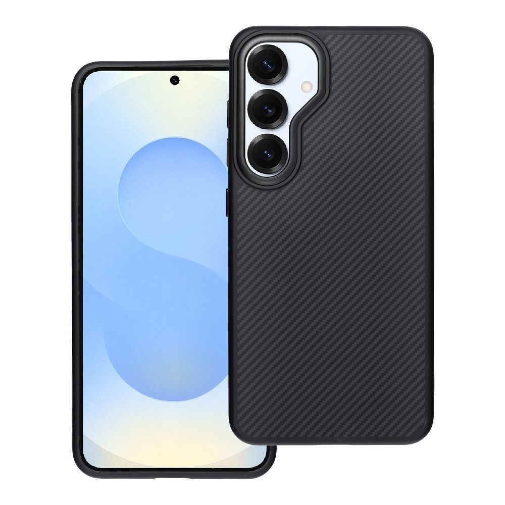 Case for Samsung S25 Carbon Elite Mag Cover compatible with MagSafe black Case for Samsung S25 Carbon Elite Mag Cover compatible with MagSafe black - Image 1