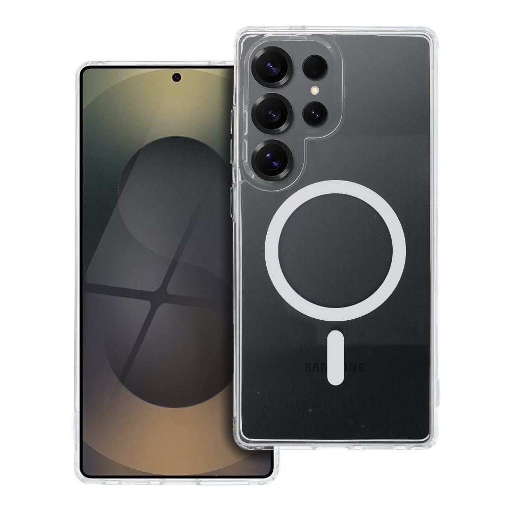 Case for Samsung S25 ULTRA Drop Glue Colorful Ring Mag Cover compatible with MagSafe white - Image 1