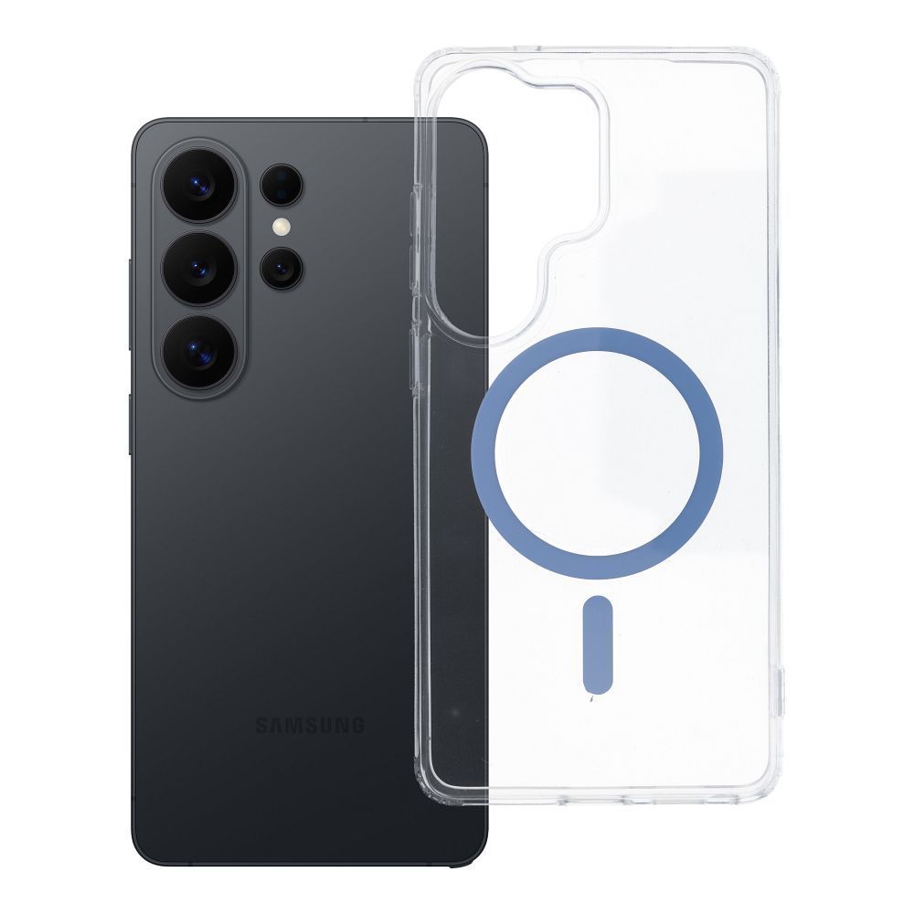 Case for Samsung S26 ULTRA Drop Glue Colorful Ring Mag Cover compatible with MagSafe light blue - Image 1