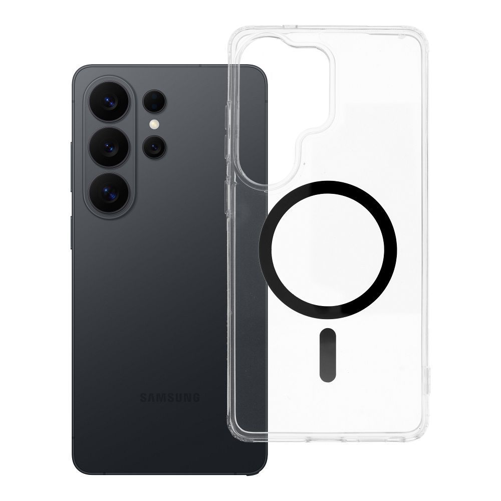 Case for Samsung S26 ULTRA Drop Glue Colorful Ring Mag Cover compatible with MagSafe black - Image 1