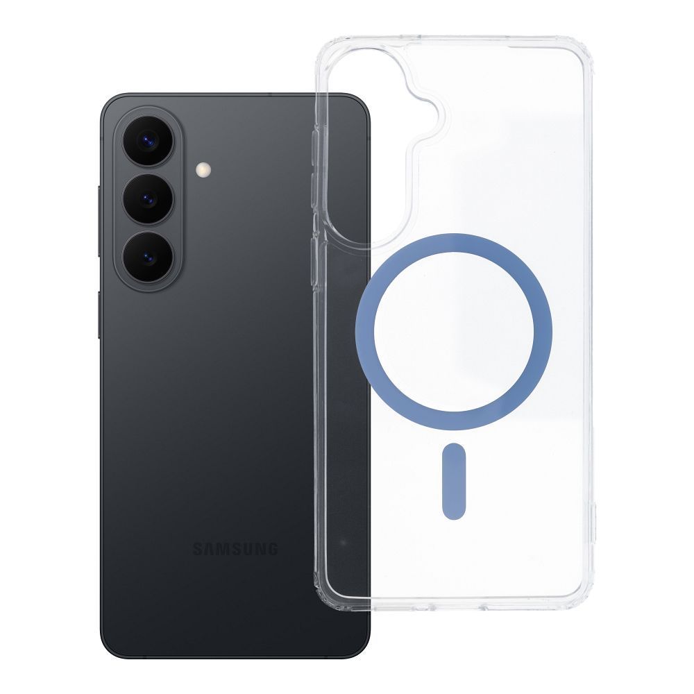 Case for Samsung S26 PLUS Drop Glue Colorful Ring Mag Cover compatible with MagSafe light blue - Image 1