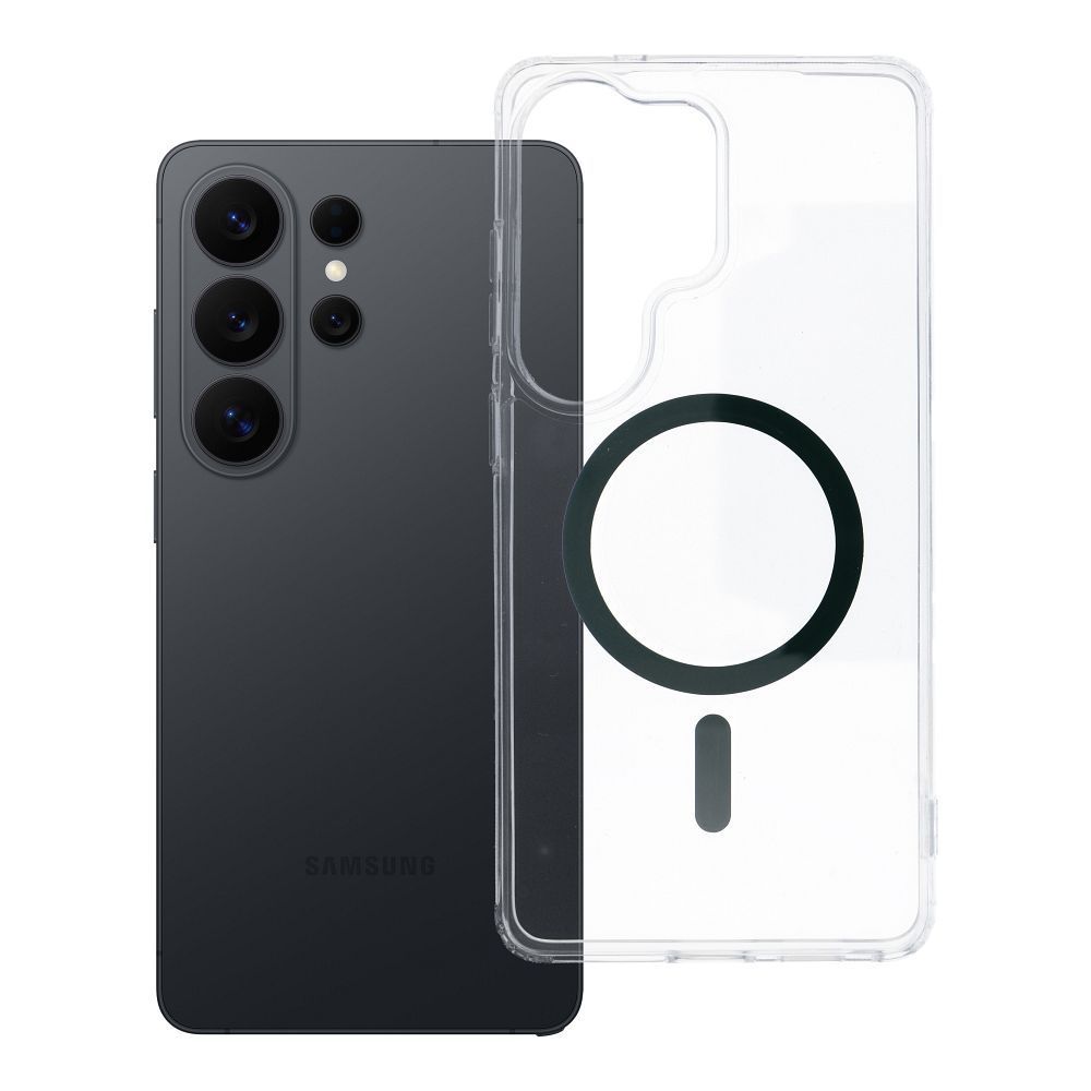 Case for Samsung S26 ULTRA Drop Glue Colorful Ring Mag Cover compatible with MagSafe dark green - Image 1