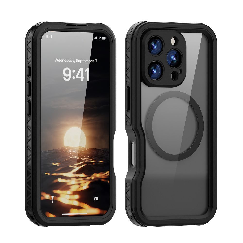 Case for iPhone 16 PRO Shellbox GT waterproof MagSafe compatible black - Image 2