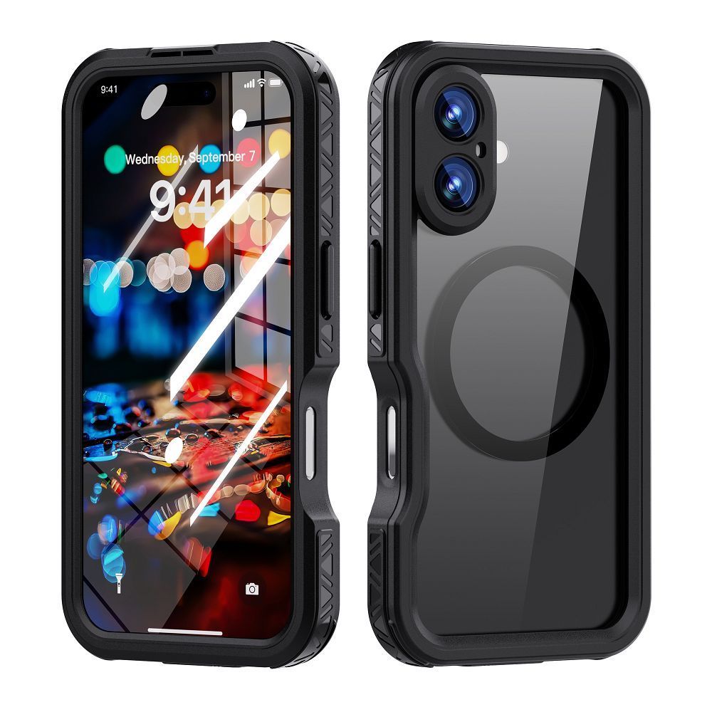 Case for iPhone 16 Shellbox GT waterproof MagSafe compatible black - Image 1