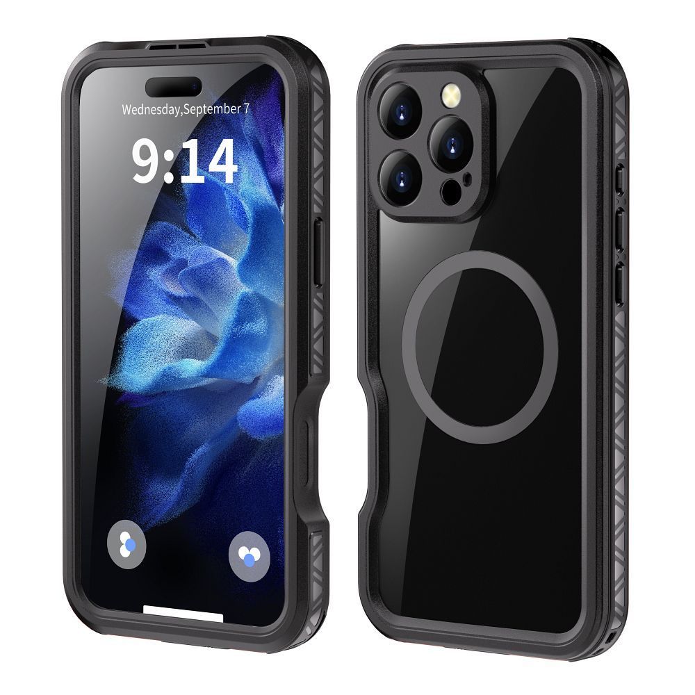 Case for iPhone 16 PRO MAX Shellbox GT waterproof MagSafe compatible black - Image 1