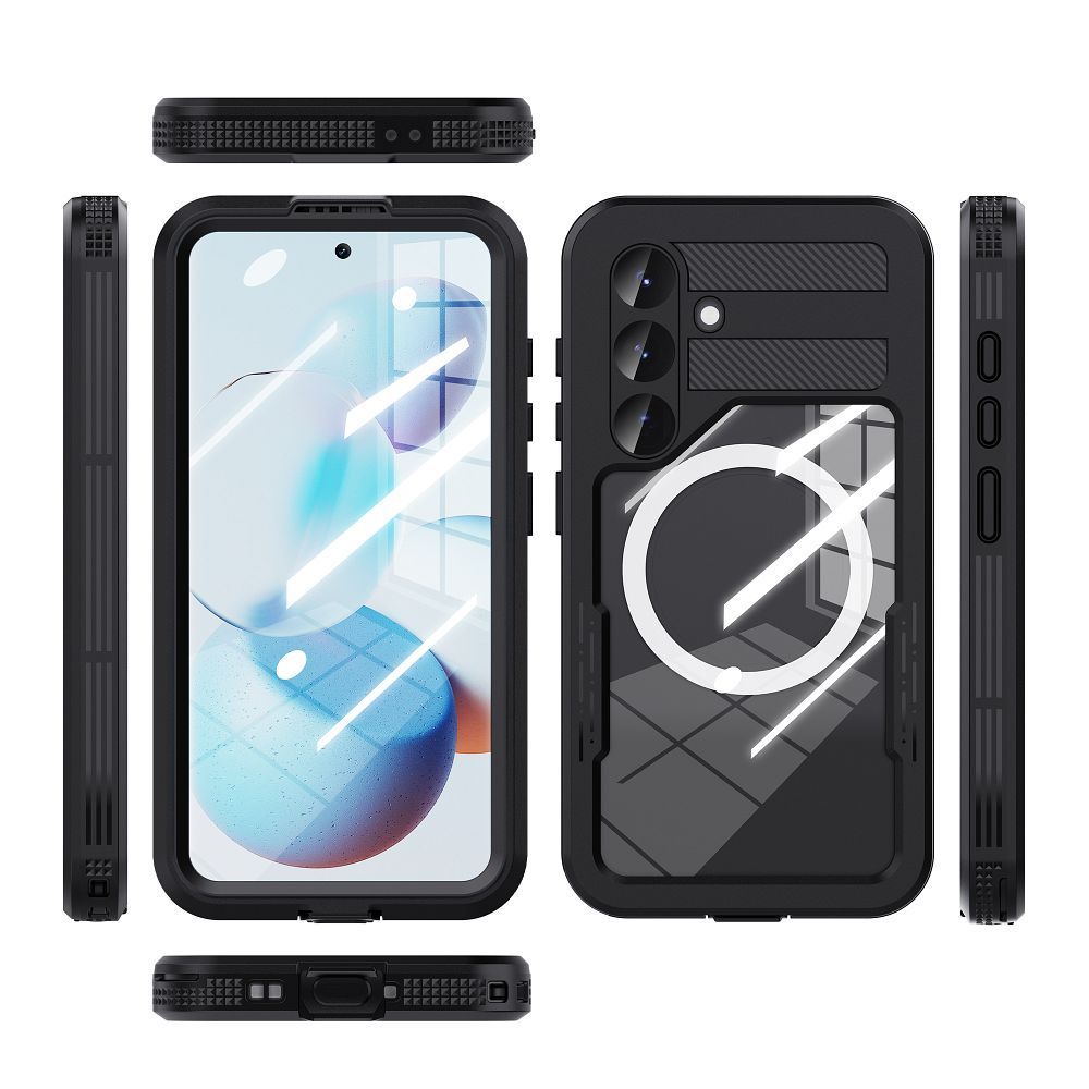 Case for Samsung S25 Shellbox MARS waterproof with metal ring black - Image 2