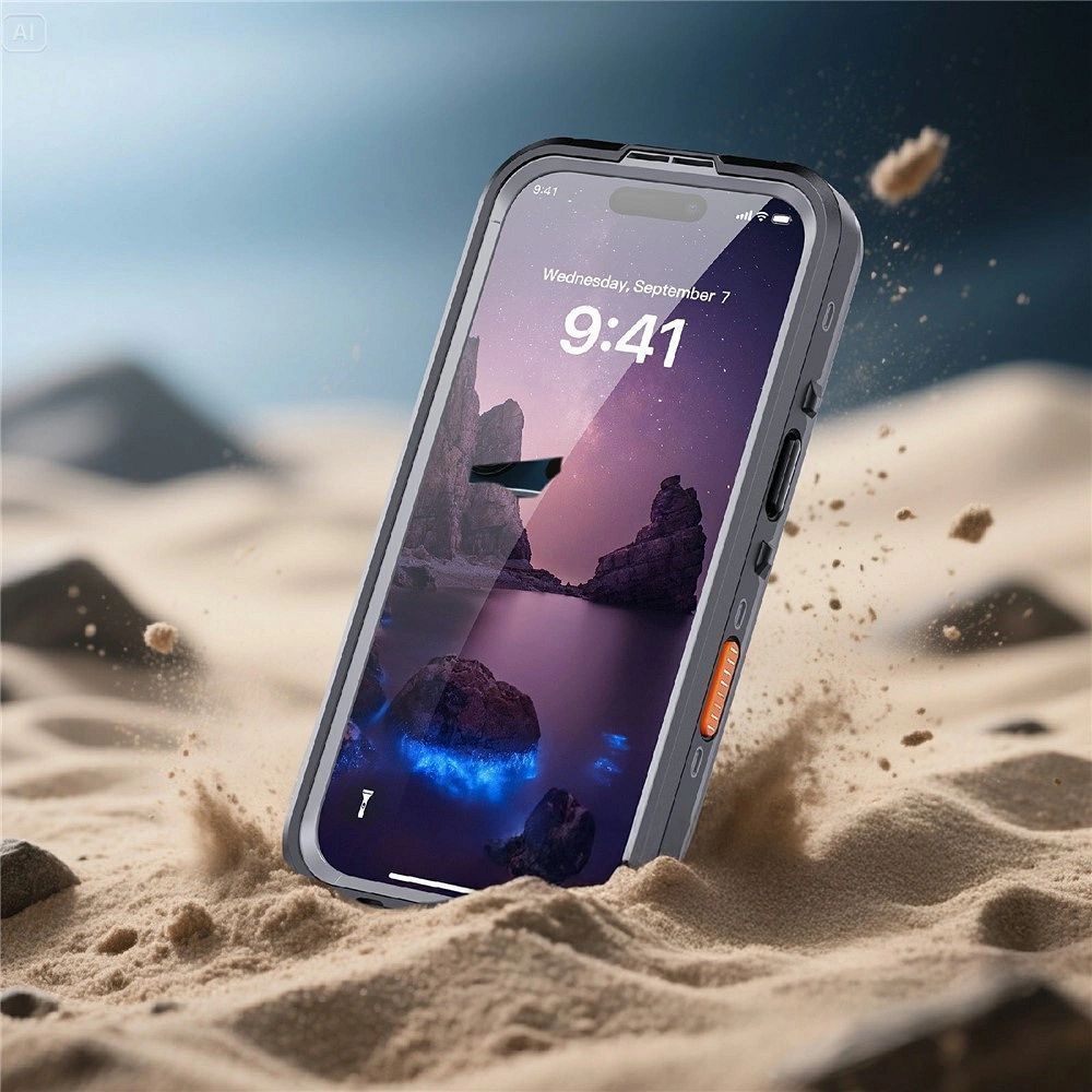 Waterproof case SHELLBOX DOT compatible with MagSafe for IPHONE 17 black - Image 2