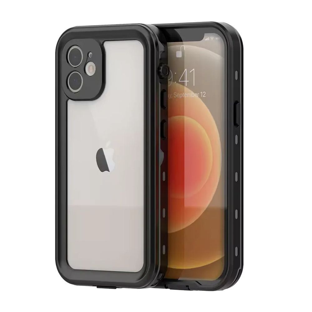 Waterproof case SHELLBOX DOT for IPHONE 12 black - Image 1