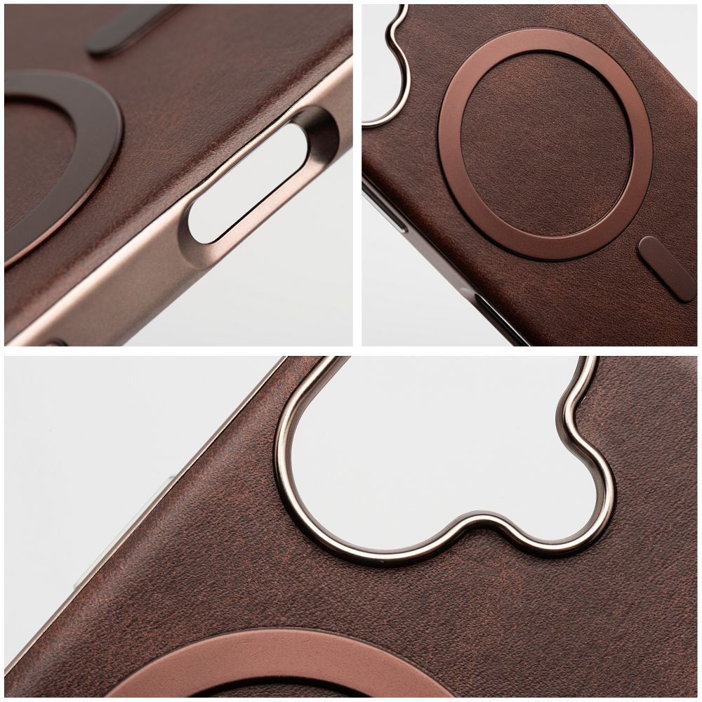 GENTLEMAN MAG COVER Case compatible with MagSafe for SAMSUNG A57 brown - Image 2