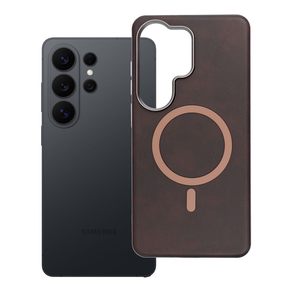 Case for Samsung S26 ULTRA Gentleman Mag Cover compatible with MagSafe brown - Image 1