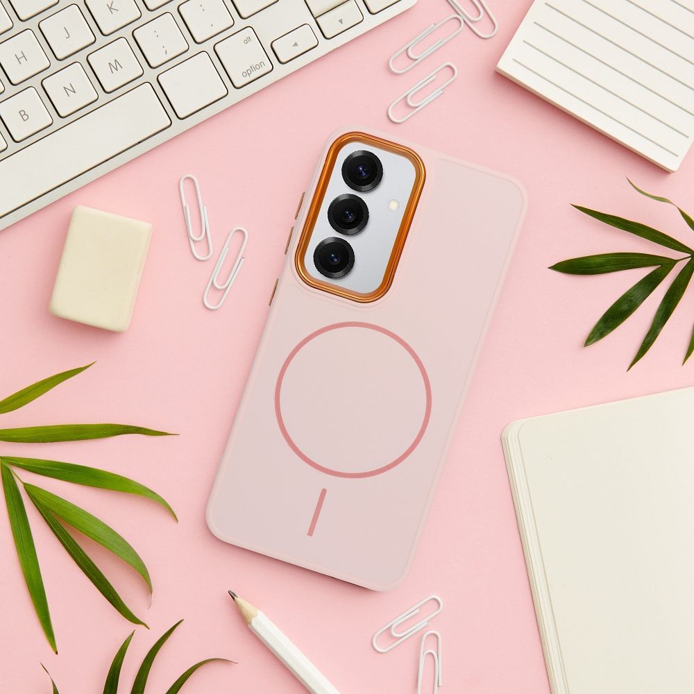 FRAME MAG COVER Case compatible with MagSafe for SAMSUNG A57 powder pink - Image 2