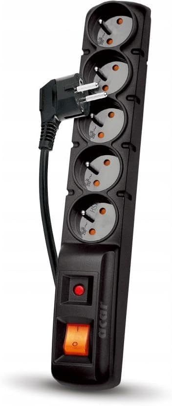 Extension cord 5 sockets ACAR F5 5 m black - Image 1